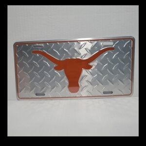 University of Texas Longhorn diamond cut license plate bevo silhouette  NEW